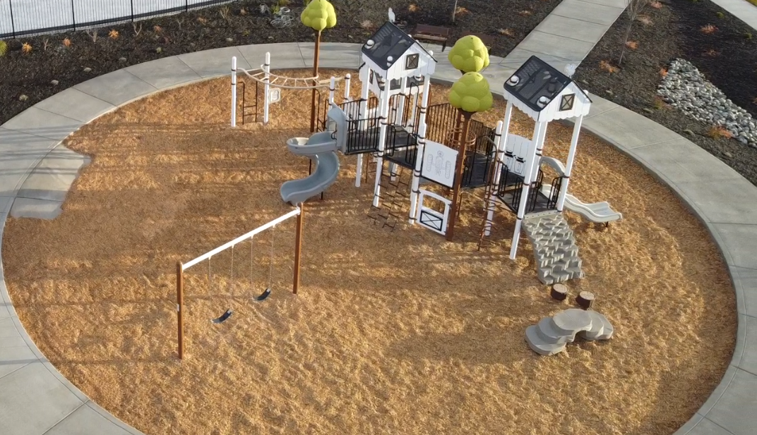 Playground with swings